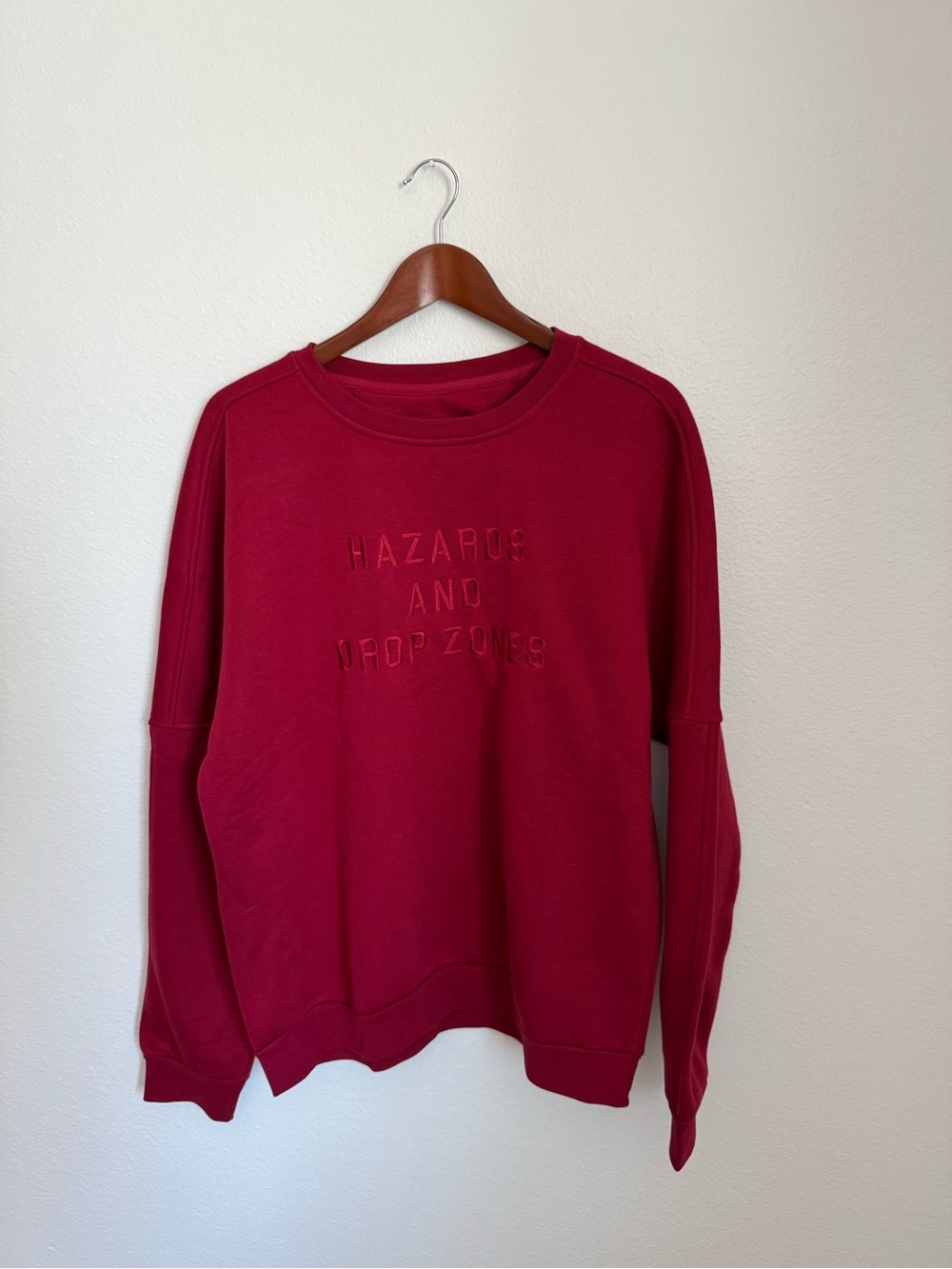 NWT Waggle “Hazards And Drop Zones” Crewneck Sweatshirt